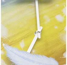 Horloge murale plumes plastique multicolore Ø 30 cm