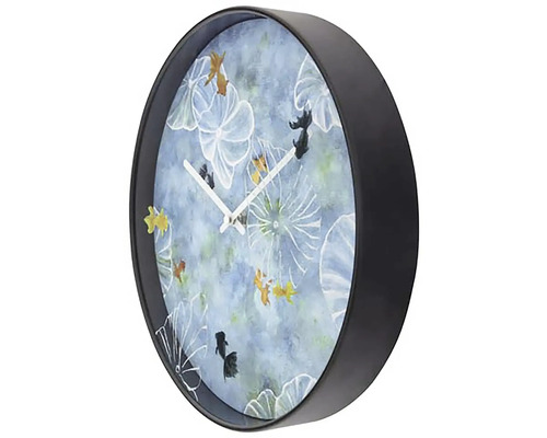 Horloge murale avec motifs de poissons pour le salon