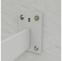 ARON Vordach Pultform Metz VSG 150x105 cm weiß ohne Wandanschlussprofil-thumb-5