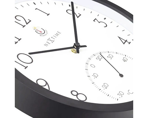 Nextime Wanduhr mit Thermometer