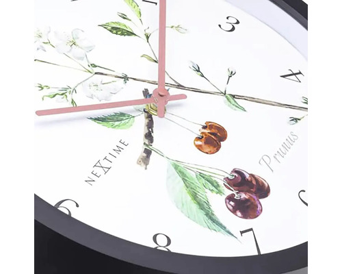 Wanduhr mit Kirschblütenmotiv für die Wandmontage