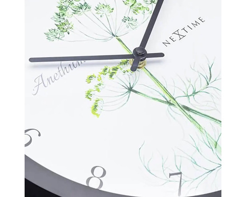 NEXTIME Wanduhr mit Dillmuster
