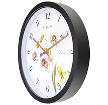 Nextime Silene Wanduhr mit Blumenmotiv