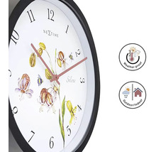 Nextime Silene Wanduhr mit Blumenmuster