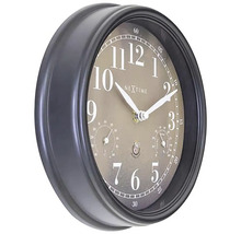 Horloge murale extérieure Jasmine plastique marron Ø 23,5 cm