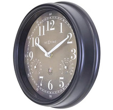 Horloge murale Nextime avec thermomètre et hygromètre