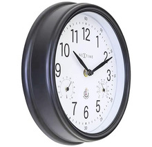 Horloge murale extérieure Jasmine plastique blanc Ø 23,5 cm