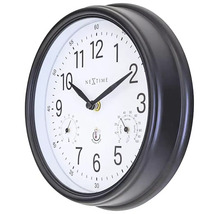 Horloge murale extérieure Jasmine plastique blanc Ø 23,5 cm
