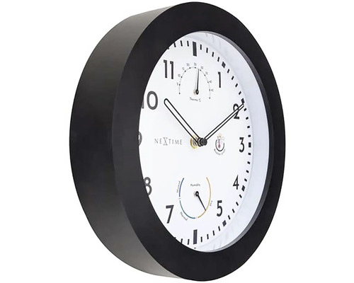Nextime Wanduhr mit Thermometer und Hygrometer