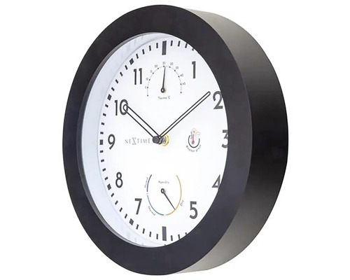 Nextime Wanduhr mit Thermometer und Hygrometer