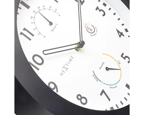 Nextime Wanduhr mit Thermometer und Hygrometer