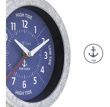 Horloge murale temps de marée Tide métal bleu Ø 22 cm