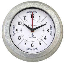 Horloge murale temps de marée Tide métal blanc Ø 22 cm