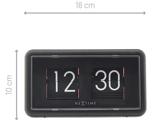 Horloge à rabat Nextime mesurant 18 sur 10 centimètres