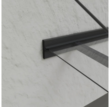 ARON Vordach Pultform Reims VSG 175x120 cm anthrazit inkl. Regenrinne beidseitig-thumb-6