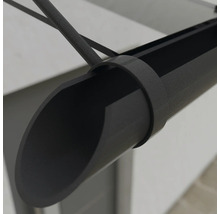 ARON Vordach Pultform Reims VSG 150x100 cm anthrazit inkl. Regenrinne links geschlossen-thumb-8