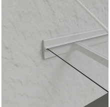 ARON Vordach Pultform Reims VSG 175x80 cm weiß inkl. Regenrinne beidseitig-thumb-5