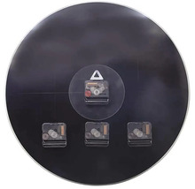 Horloge diff. fuseaux horaires Big City verre noir Ø 43 cm
