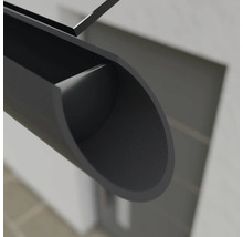 ARON Vordach Pultform Paris VSG 150x95 cm anthrazit inkl. Konsole R und Regenrinne links geschlossen-thumb-8