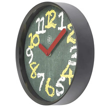 Horloge murale Chalkboard plastique vert Ø 30 cm
