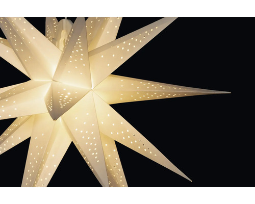 Étoile de Noël en papier avec éclairage