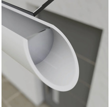 ARON Vordach Pultform Paris VSG 175x75 cm weiß inkl. Konsole R und Regenrinne beidseitig-thumb-8