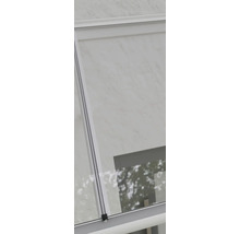 ARON Vordach Pultform Paris VSG 200x115 cm weiß inkl. Konsole G und Regenrinne beidseitig-thumb-4