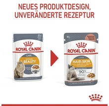 Katzenfutter nass ROYAL CANIN Canin Hair & Skin in gravy , zur Unterstützung einer gesunden Haut und glänzendem Fell, in Soße, 85 g-thumb-2