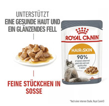 Katzenfutter nass ROYAL CANIN Canin Hair & Skin in gravy , zur Unterstützung einer gesunden Haut und glänzendem Fell, in Soße, 85 g-thumb-3