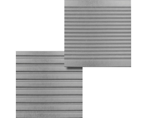 Gros plan d''un rideau métallique gris