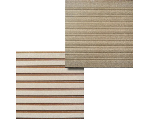 Planches de terrasse en bois avec surface rainurée