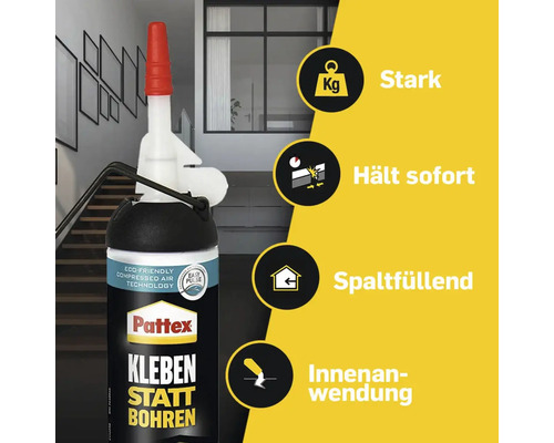 Pattex Kleben statt Bohren Montagekleber Kartusche für den Innenbereich