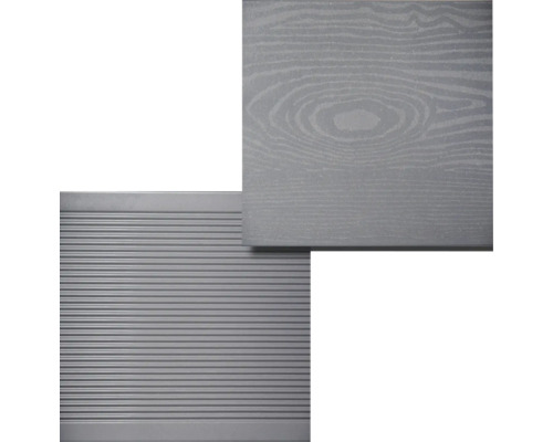 Lames de terrasse avec structure bois et surface rainurée