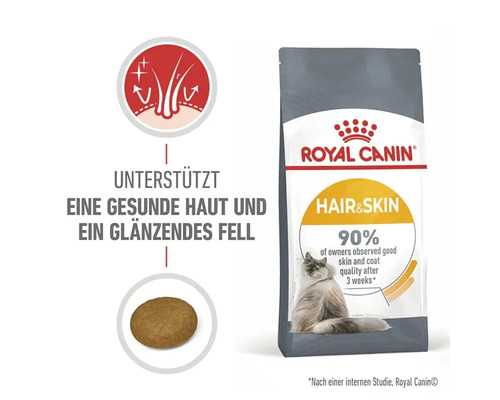 Royal Canin Hair and Skin Katzenfutter zur Unterstützung von gesunder Haut und glänzendem Fell