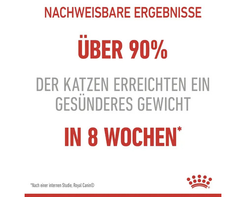 Nachweisbare Ergebnisse: Über 90 Prozent der Katzen erreichten ein gesünderes Gewicht in 8 Wochen