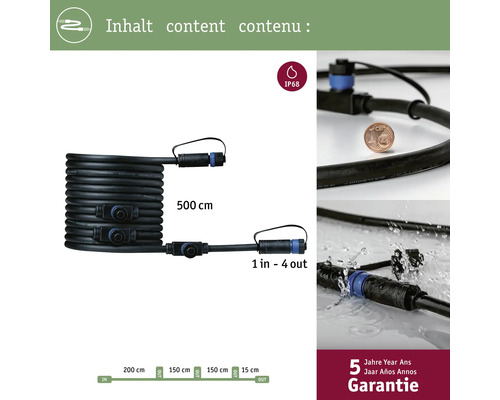 Gartenbewässerungssystem mit einer Länge von 500 cm und IP68 Schutz