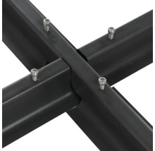 Base en croix métallique avec vis pour parasol