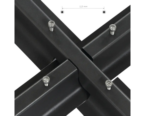 Vue détaillée d''un piètement de table avec des vis