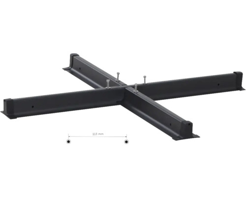 Base en croix pour parasols avec vis