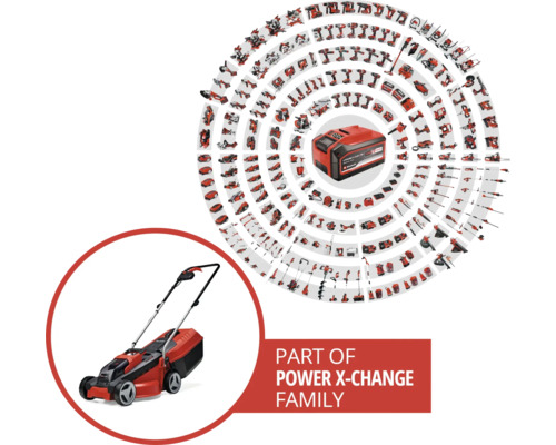 Tondeuse à batterie faisant partie de la famille Power X-Change
