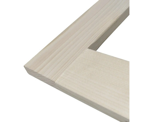 Detailansicht eines Keilrahmens aus Holz