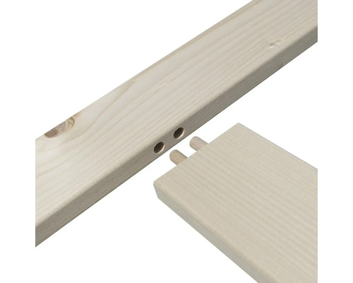 Holzbrett mit Dübelverbindung