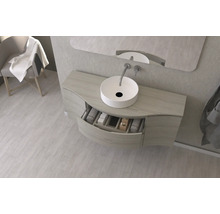 Plan de toilette Baden Haus Vague 138 x 51 cm chêne gris sans découpe