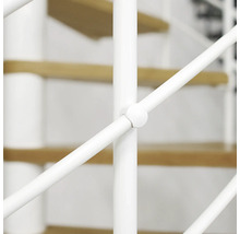 Pertura Spindeltreppe Koralia Buche Leimholz Ø 160 cm Weiß 12 Stufen 13 Steigungen