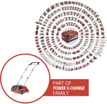 Akku-Vertikutierer als Teil der Power X-Change Familie