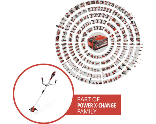 Einhell Power X-Change Famille de batteries avec coupe-bordures et batterie