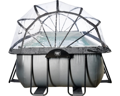 Piscine rectangulaire avec couvercle et logo EXIT Toys