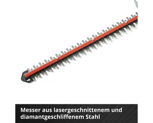 Messerbalken einer Heckenschere mit lasergeschnittenen Stahlklingen