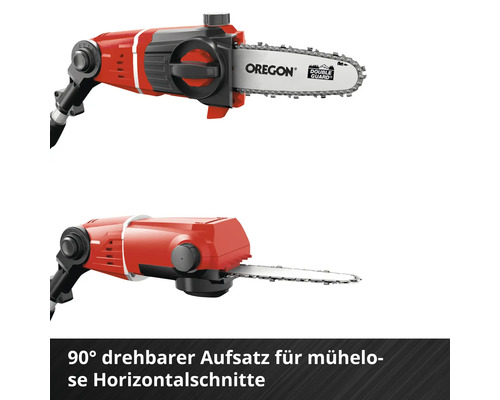 Sägenaufsatz um 90 Grad drehbar für horizontale Schnitte
