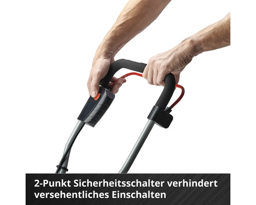 Bedienung eines Rasenmähers mit Sicherheitsschalter